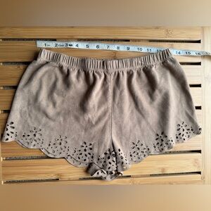 Bear Dance Brown Eyelet Shorts